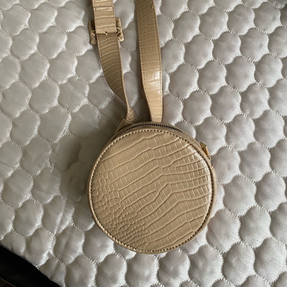 Misguided Faux Croc Circle Belt Bag